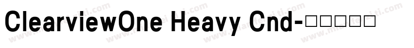 ClearviewOne Heavy Cnd字体转换